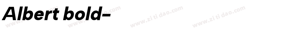 Albert bold字体转换